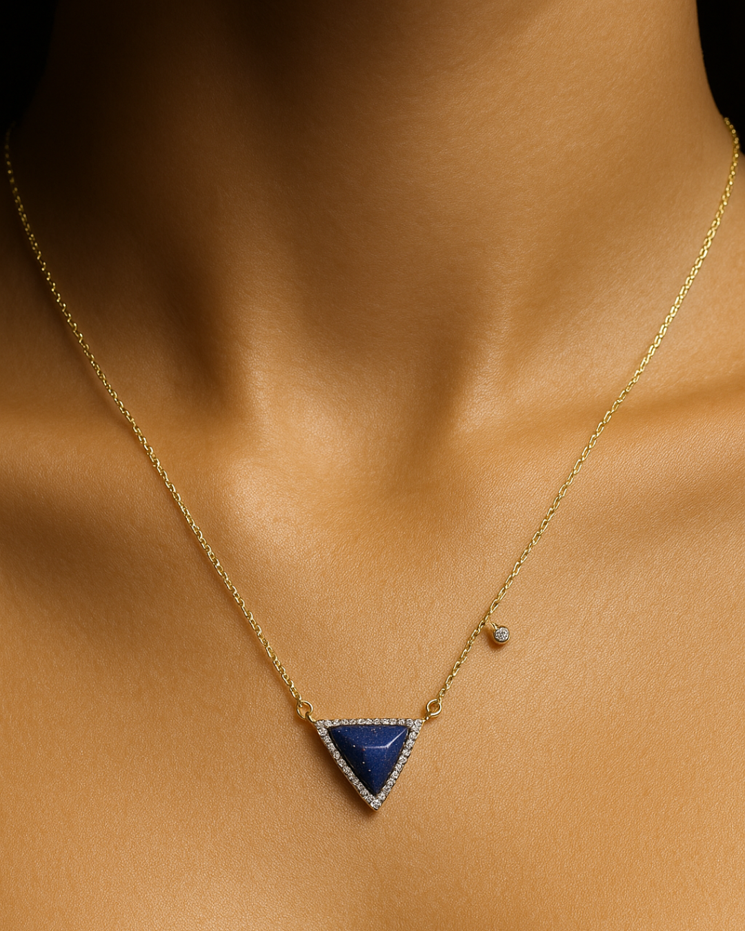 Triangular gold Necklace