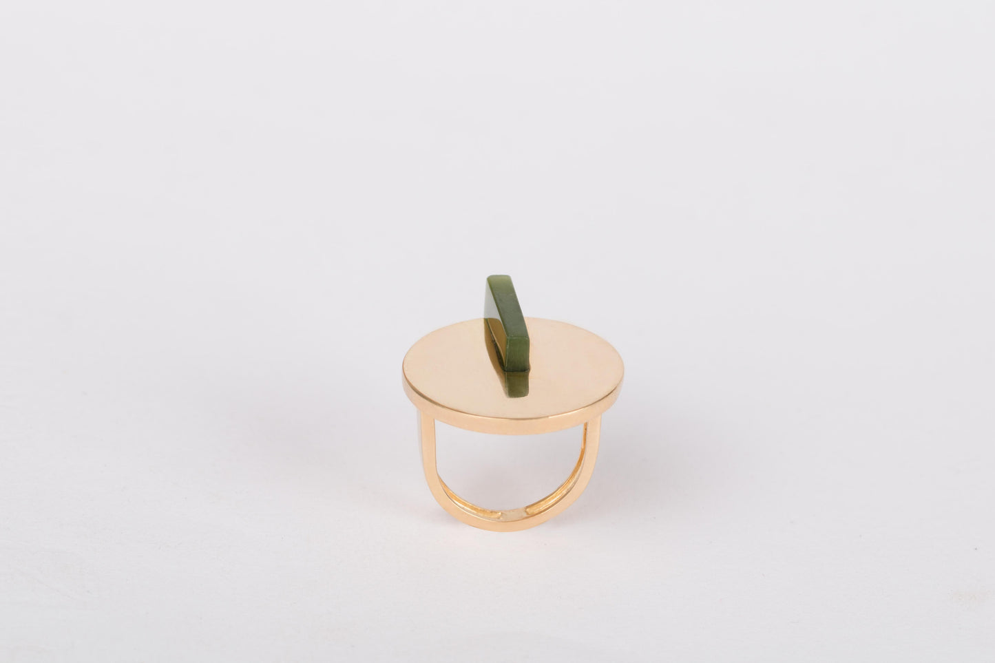 gold Halo ring with green gemstone/Cairo.Egypt